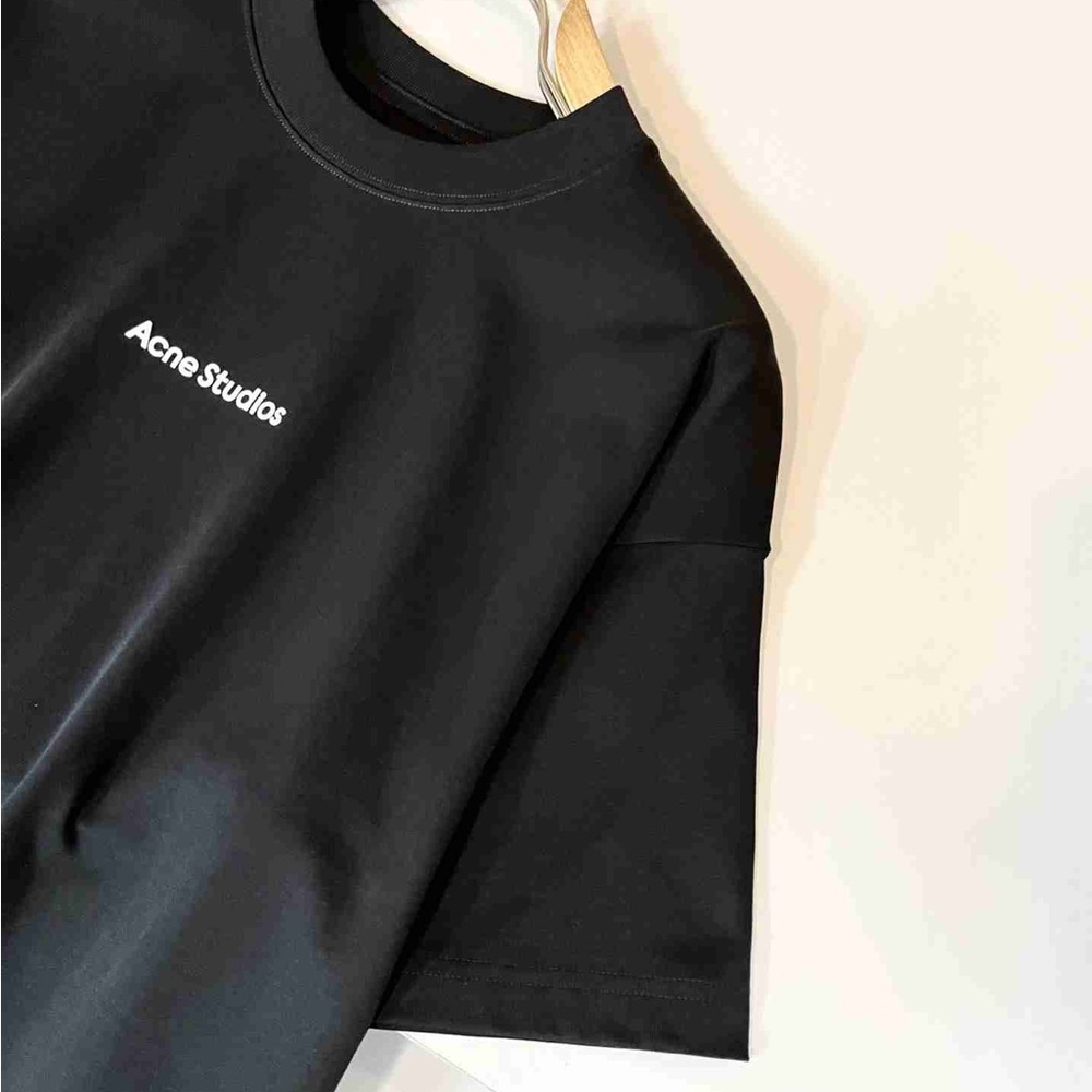 Acne Stuidios black short-sleeved T-shirt - Picture 6 of 7